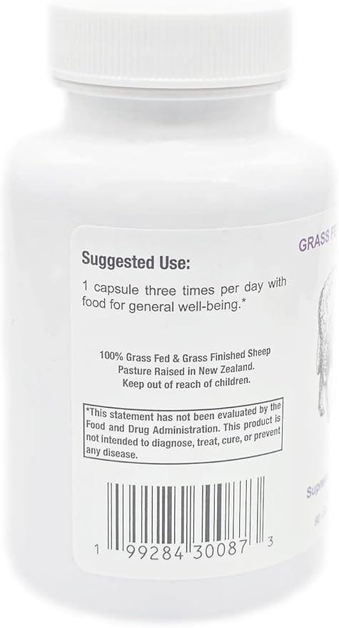 Supreme Nutrition Grass Fed Sheep Pancreas 90 Pure Ovine Pancreas Capsules