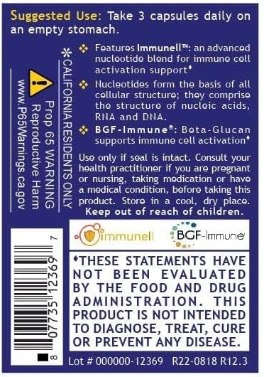 Quantum Nutrition Labs Quantum Nucleotide Complex - Beta Glucan Immune Support Supplement with Yeast Nucleotides &amp Reishi 400 mg 13 Beta-Glucan Per Serving - 90 Vegetarian Capsules