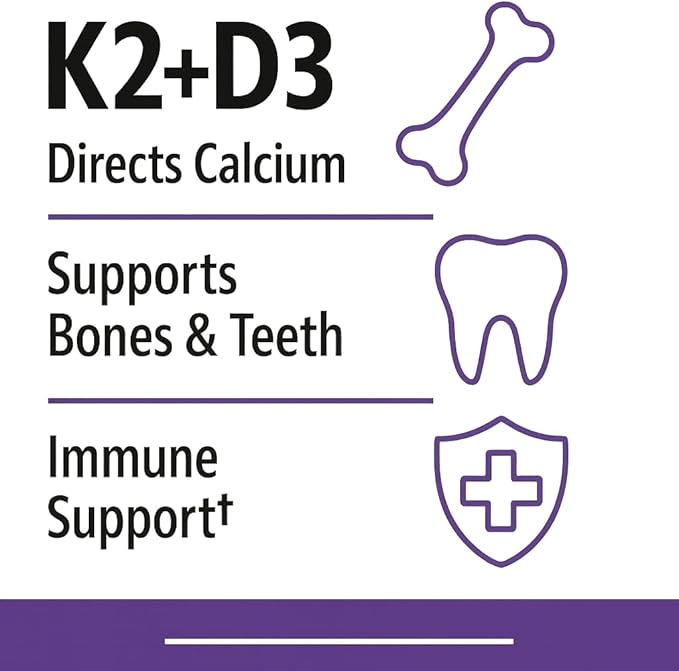 Webber Naturals K2 + D3 120 mcg/1000 IU Supports Healthy Immune Function - 220 softgels
