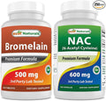 Best Naturals Bromelain 500 mg &amp NAC 600 mg