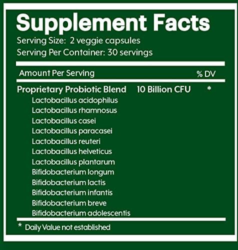 Natrition Super Probiotic Colon Health Support Intestinal Probiotic Capsules - 60 Veggie Capsules