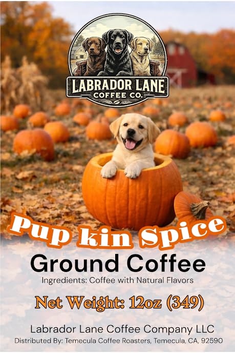 Pup Kin Spice (Pumpkin Spice Flavored Coffee) - Premium small Batch - 12oz