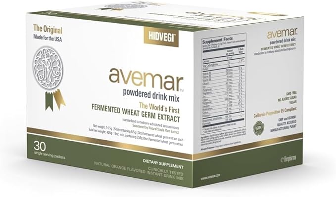Avemar Fermented Wheat Germ Extract - Premium Powdered Drink Mix | Immune Support &amp Vitality | 30 Servings 30x0.6 oz.
