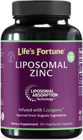 Liposomal Pure Zinc Picolinate Supplement with Copper Immune Support Metabolism and Skin Health | High Potency for Adults Men &amp Women | Powerful Antioxidant | 90 Capsules