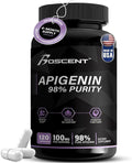 Apigenin Supplement 100mg from Chamomile Extract 120 Count - 98% purity- Apigenin Supplement for Sleep Mood Cognition Prostate health - Excellent sleep aid Non-GMO No Fillers - 4-Month Supply
