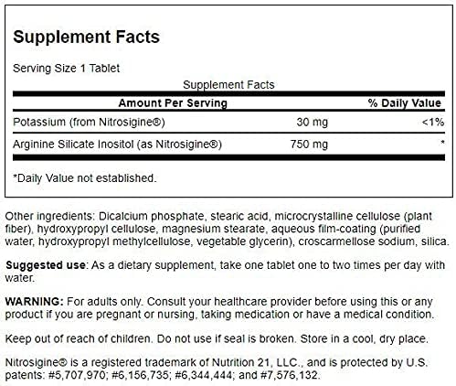 Swanson Ultra Arginine Complex 750mg 60 Tab