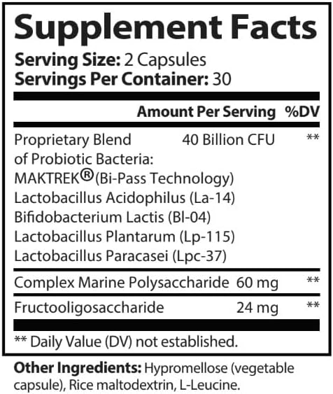 Gut Probiotics for Women - Gut+ Probiotic Supplement - Gut Probiotics for Men (60 Capsules - 1 Month Supply)