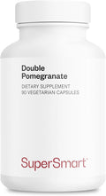 Supersmart - Double Pomegranate (High Strength) - 90% Ellagic Acid &amp 40% Punicalagins - Pomegranate Extract Supplement - Advanced Antioxidant | Non-GMO &amp Gluten Free - 90 Vegetarian Capsules