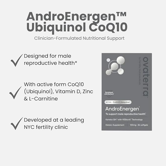 His &amp Hers Fertility Vitamins Bundle CoQ10 Ubiquinol 100mg for Men &amp Women to Support Sperm &amp Egg Health with Kaneka QH &amp VESIsorb® Absorption Technology 84 - 100mg Softgel Capsules -