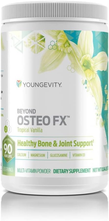 Youngevity Beyond Osteo-FX™ Powder – 1200 mg with Vitamin D3 Tri-Calcium Phosphate Magnesium and Zinc – Calcium Citrate Supplement for Women &amp Men – Non-GMO Gluten-Free – Tropical Vanilla