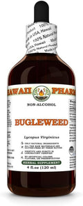 Hawaii Pharm Bugleweed Alcohol-Free Extract Glycerite for Thyroid Balance Eases Premenstrual Discomfort Soothes Breast Tenderness Supports Women's Wellness - 4 fl.oz