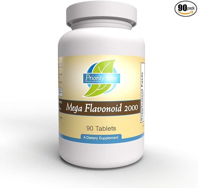 Priority One Vitamins Mega Flavonoid 2000 90 Tablets - Clinically dosed bioflavonoid Combination.