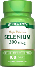 Nature's Truth High Potency Selenium 200 mcg Tablets - 100 ct Pack of 3