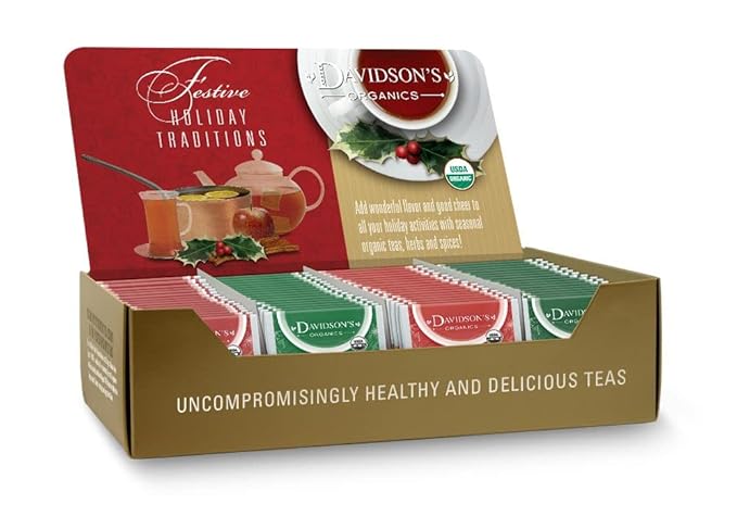 Davidson's Organics Assorted Holiday Teas 100-count Individually Wrapped Tea Bags