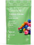 Celebrate Vitamins Bariatric 500mg Calcium Citrate Soft Chews with 500 IU Vitamin D3 – Essential for Gastric Bypass Patients &amp Bone Health - Sugar &amp Gluten Free Bubble Gum (90 Chews)