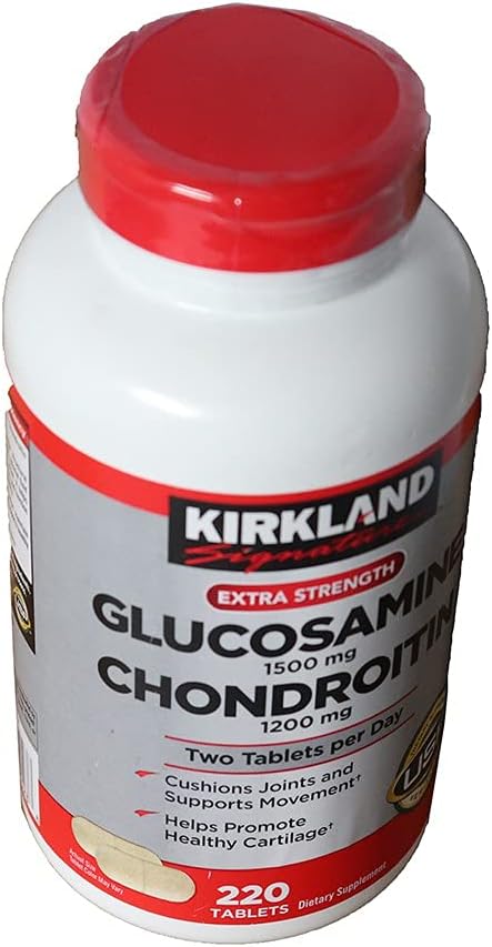 Kirkland Signature Glucosamine &amp Chondroitin 220 Tablets (4 Pack)