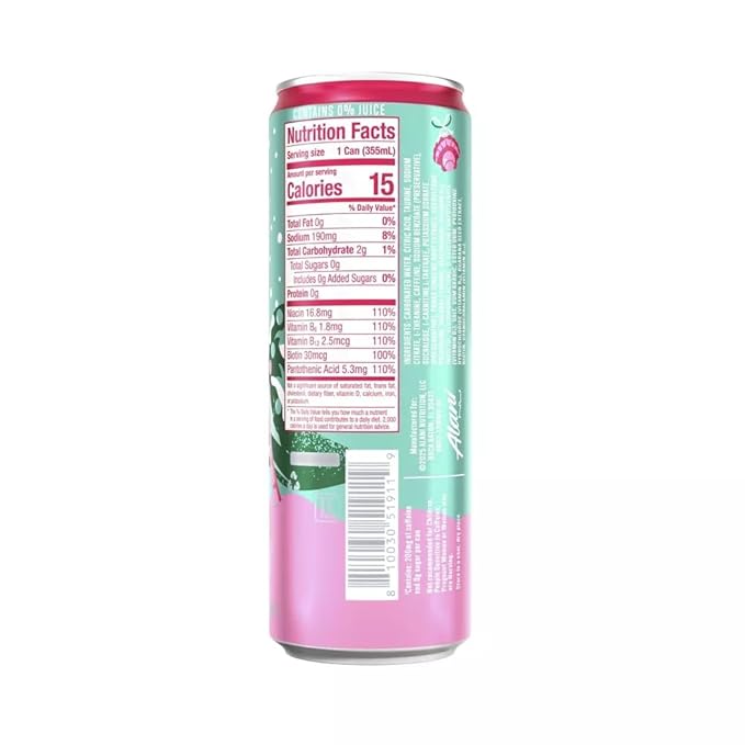 Alani Energy Drinks Winter Wonderland Hawaian Shaved Ice Pink Slush Flavors - Variety Pack Sugar-Free Low-Calorie 12 fl oz (Pack of 6)