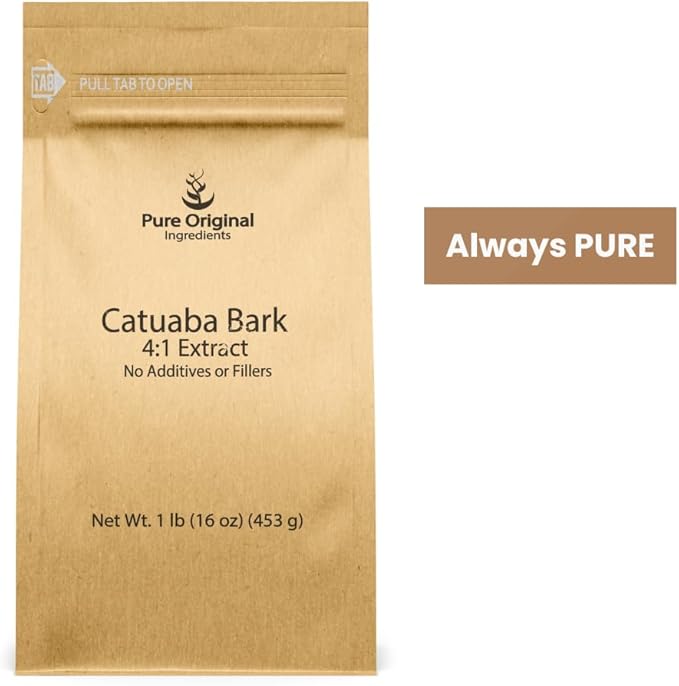 PURE ORIGINAL INGREDIENTS Catuaba Bark 4:1 Extract Fine Powder Dietary Supplement (16 Ounce)