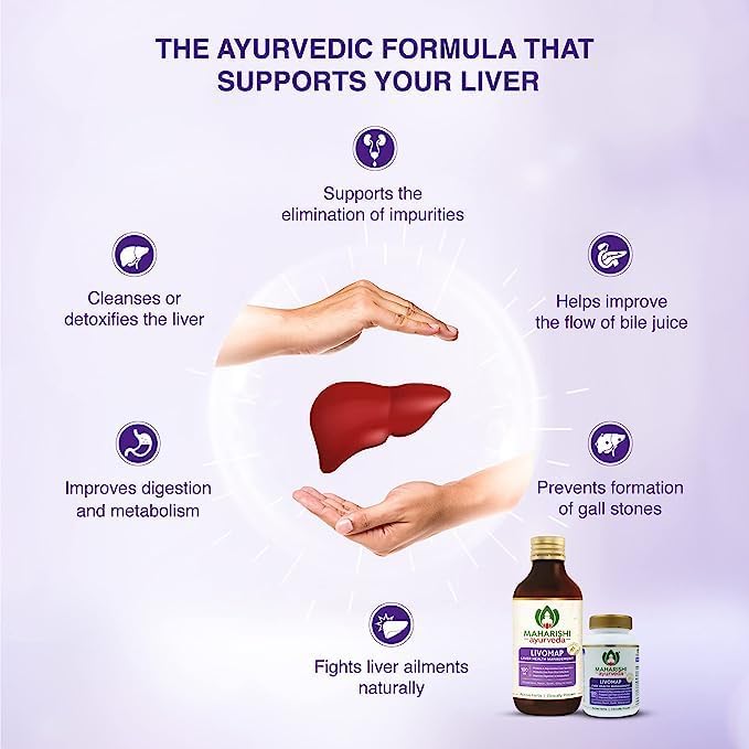 XONA Ayurveda Livomap Tablets for Liver Health Management | Rejuvenate Liver Function | Improve Digestion and Metabolism - 100 Tablets