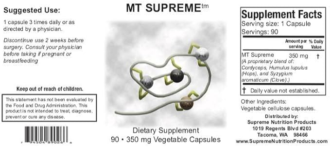 Supreme Nutrition MT Supreme 90 Pure Herbal Combination Vegetarian Capsules (Pack of 2)