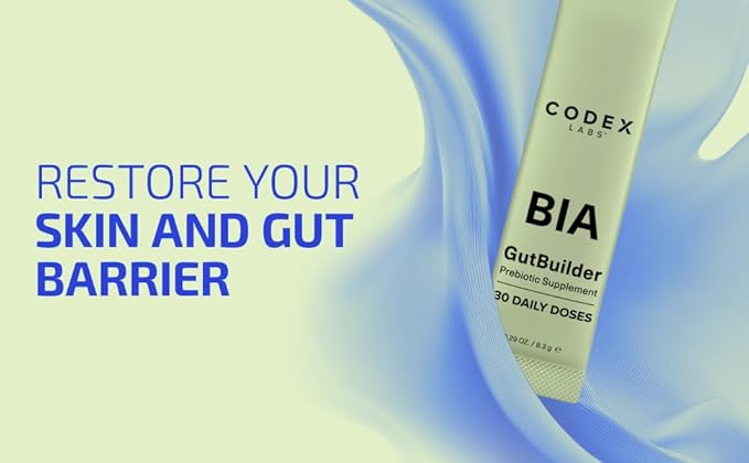 Prebiotics for Digestive Health &amp Immune System Support – Dietary Fibers Antioxidants &amp Superfoods for Gut Barrier Strength &amp Gut Microbiome Balance | 30-Day Supply | Codex Labs BIA GutBu