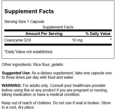 Swanson Coq10 - Mini Cap 10 mg 100 Caps (4 Pack)