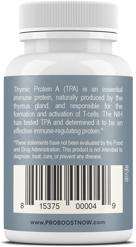 Thymic Protein A Tablets (1 McG TPA) – Immune System Support Supplement – All Natural Non-GMO Fast-Dissolve Sublingual Tablets – 30 Tablets