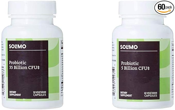 Amazon Brand Digestive Health Probiotic Capsules (35 Billion CFU) and (5 Billion CFU) | Vegetarian | Supports Healthy Digestion*