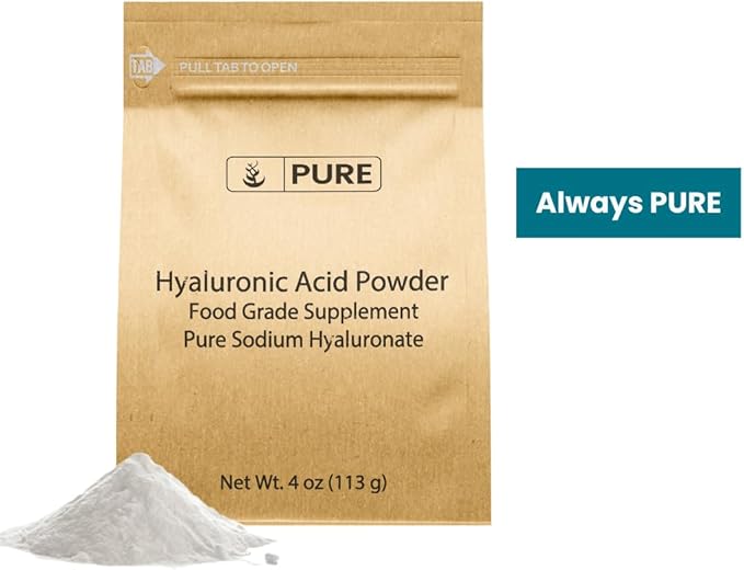 PURE ORIGINAL INGREDIENTS Hyaluronic Acid Water Soluble Fine Powder (4 Ounce)