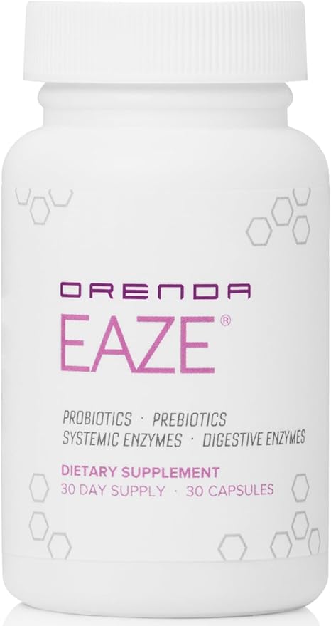 Orenda Eaze®: Gut Wellness Capsules | 6-in-1 Digestive Support with Probiotics Endospores Peptizyme-SP EN Prebiotics and Digestive Enzymes - Elevate Your Gut Health Today - 30 Capsules