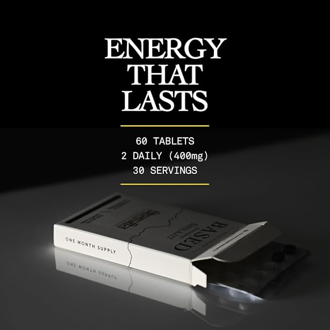 Based Shilajit | Pure Shilajit Tablets with Max Potency Energy &amp Immune Support for Men and Women | Rich in Fulvic Acid and 85+ Trace Minerals 60 Tablets