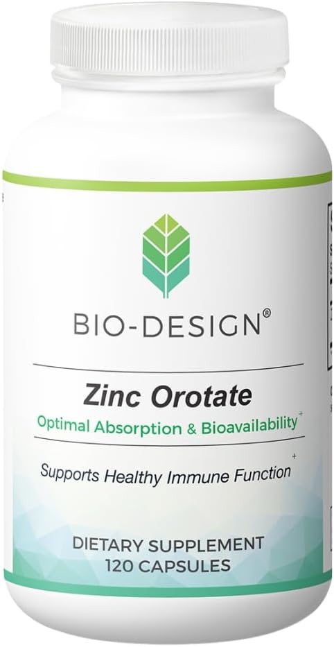 Zinc Orotate - Bioavailable Chelated Mineral Supplement - 20mg per Capsule- Supports Immune &amp Metabolic Health - Vegan Friendly - 120 Capsules