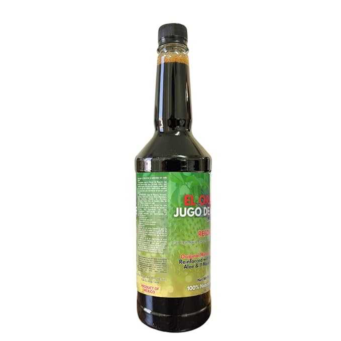 Maguey Juice - Jugo De Maguey ReforzadoWith Graviola Soursop Moronel Cancerina Aloe - Michoacano Tarasco 1 lt (33.3Fl Oz) Asado (Reinforced)