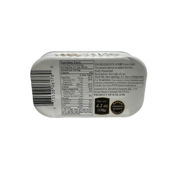 Belveder Wild Cod Liver 120g Can From Iceland (4.23 Ounce (Pack of 24))
