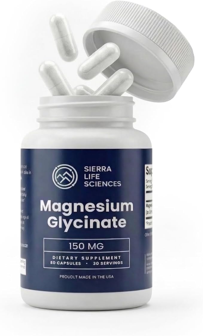 Magnesium Glycinate 150mg | High Absorption Chelated Magnesium Supplement | Non-GMO Vegan Made in USA | (2-Pack)