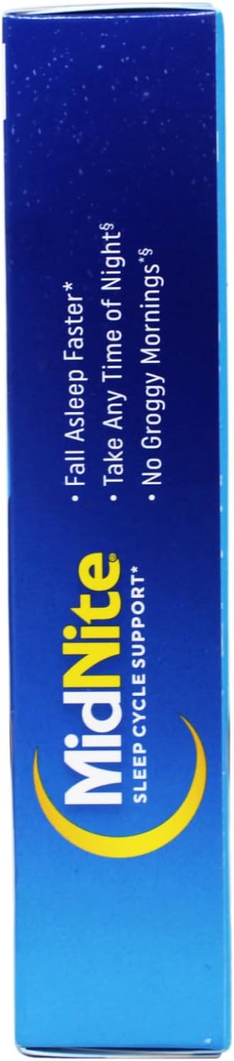 MidNite Sleep Cycle Support Back to Sleep Low Dose Melatonin &amp Herbal Blend Cherry Flavor 30 Quick Melt Tablets (Pack of 4)