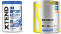 XTEND Sport BCAA Powder Blue Raspberry Ice - Electrolyte Powder for Recovery &amp Hydration with Amino Acids - 30 Servings &amp Cellucor C4 Sport Pre Workout Powder Blue Raspberry - Pre Workout Ener