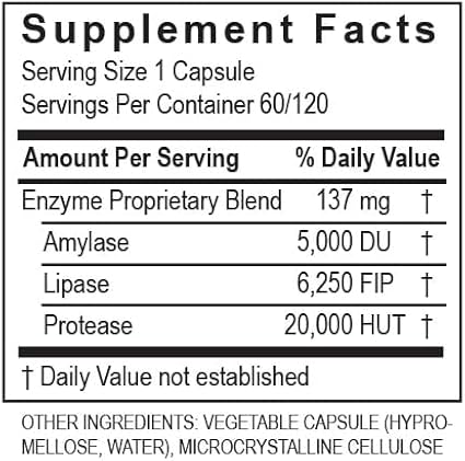 TRANSFORMATION The Genesis of Good Health LypoZyme Enzyme Supplement Advance Lipase Enzyme Blend for Healthy Digestion &amp Nutrient Absorption Non-GMO120 Cap