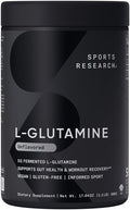 Sports Research L-Glutamine - Workout Recovery Immune Health &amp Gut Health Support - 5 G Per Serving - 17.64 Oz