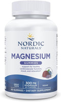 Nordic Naturals Magnesium Gummies for Adults Blueberry Lavender Flavor - 60 Gummies - Vegan Magnesium Supplement for Mind Mood and Cardiovascular Support - Non-GMO - 20 Servings