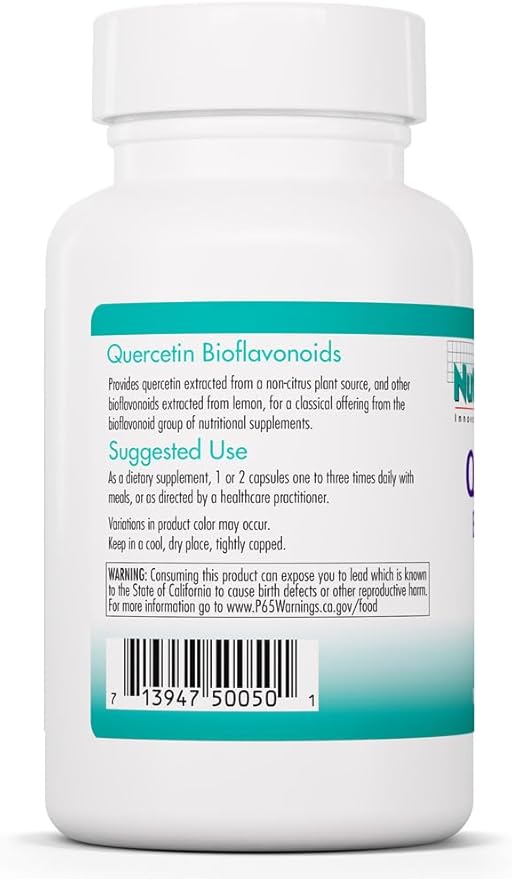 Nutricology Quercetin Bioflavonoids - Lemon Bioflavonoid Complex Rutin Citrus Extract Hesperidin Vegetarian Capsules - 100 Count