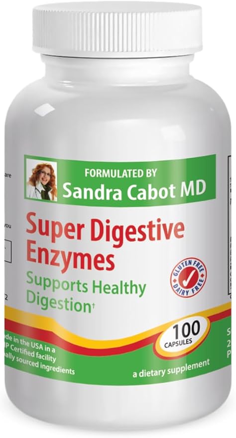 Super Digestive Enzymes - Digestive Enzyme Supplement Better Digestion Metabolism &amp Nutrient Absorption Bloating and Gas Relief Constipation Relief