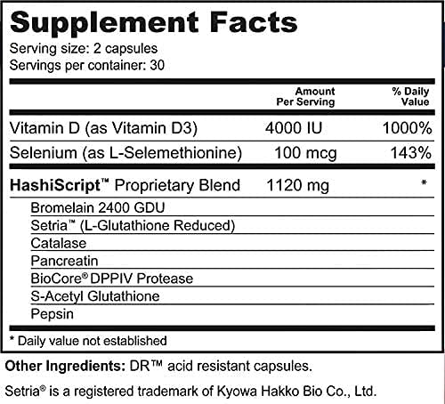 Script Essentials HashiScript Thyroid and Immune Support Formula with Catalase and Glutathione - by Suzy Cohen