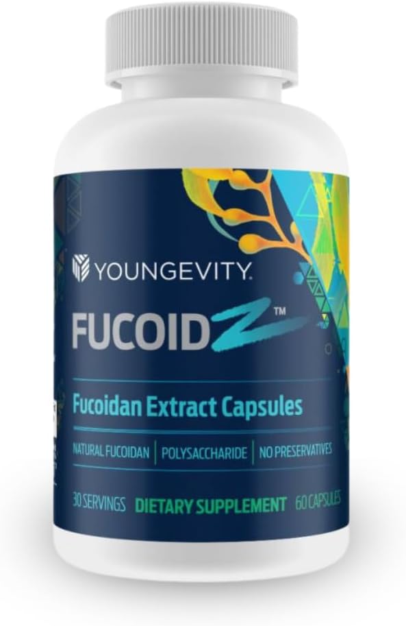 Youngevity FucoidZ - Pure Organic Maritech Fucoidan Extract &amp Cofactors (Vitamin C Zinc Elderberry + Botanical Blend) - Immune Support - Super Antioxidant - 60 Capsules