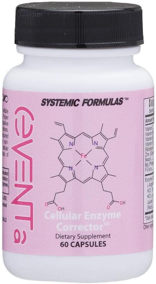 Systemic Formulas EVENTA - Support Cholesterol-sulfate Synthesis for Heart Energy 60 Capsules Bio Cell #840. Cellular Enzyme Corrector. 60 Count (Pack of 1)