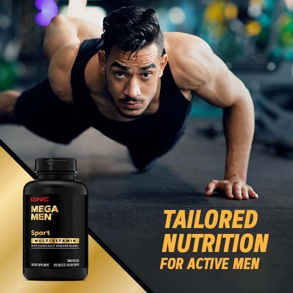GNC Mega Men Sport Multivitamin | Performance Muscle Function and General Health | 90 Count