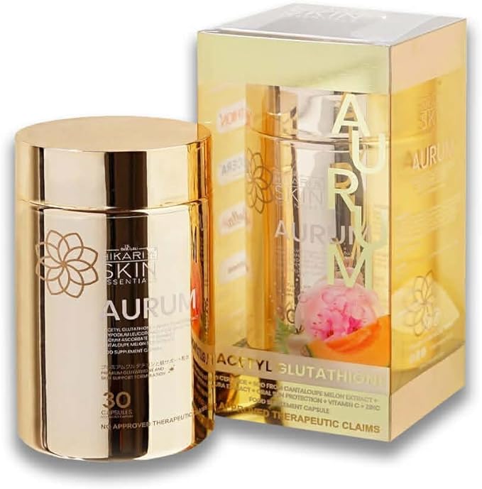 Aurum Hikari Premium Glutathione and Skin Support Formulation 30 Capsules