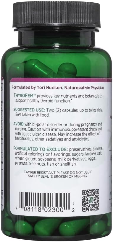 Vitanica ThyroFem Thyroid Gland Support Vegan 60 Capsules