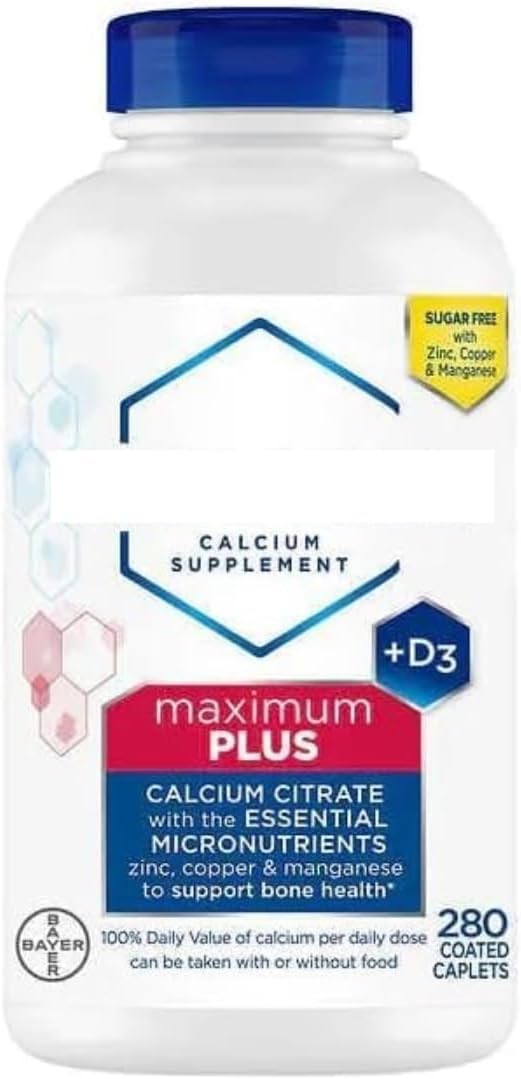 Cita Maximum Plus Calcium Citrate + D3 280 Caplets +Elesbão 22 Guide