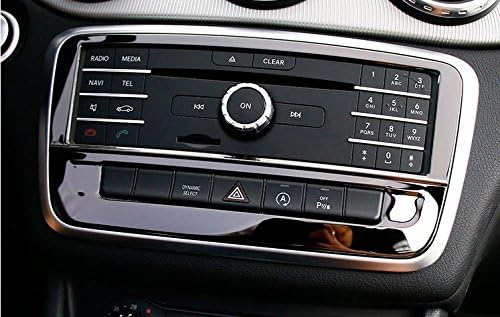 New Center CD Decorative Cover for Mercedes Benz CLA Class C117 2013-2016 CLA180 CLA200 CLA220 CLA250 (Black)